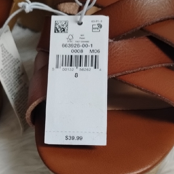 NWT Old Navy Brown Platform Open Toe Sandals Boho Feminine 70s - Picture 13 of 15